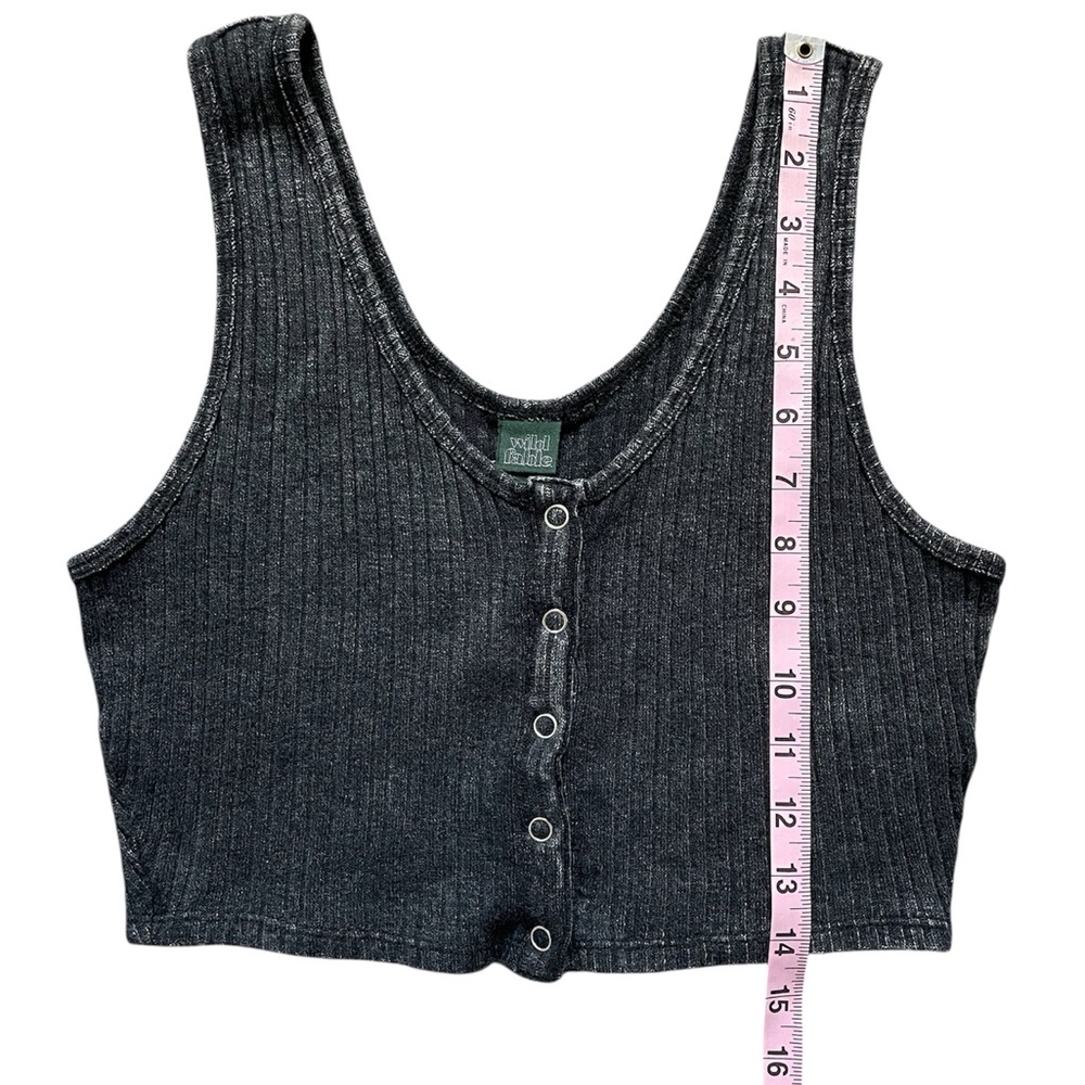 Wild Fable Black Ribbed Crop Top - Picture 5 of 5